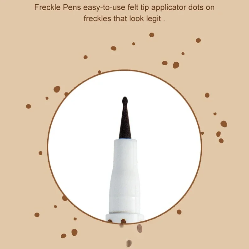 Moda natural falso sarda caneta de secagem rápida à prova dwaterproof água ponto lápis ferramenta de maquiagem para facial realista falso sarda cosméticos