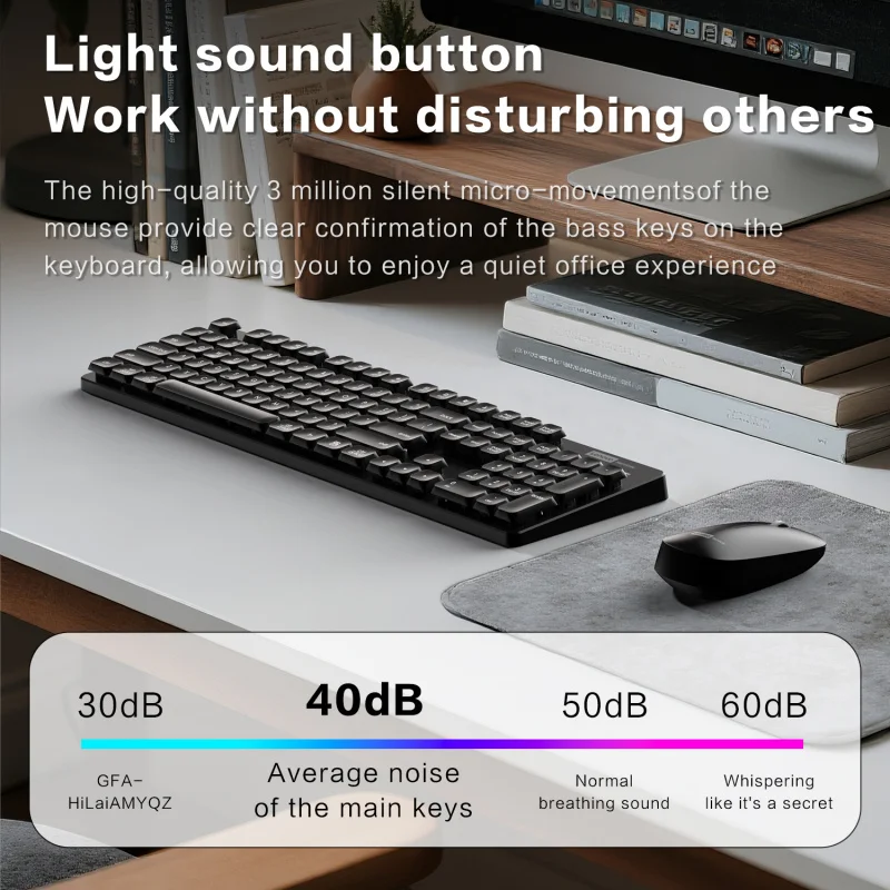 جناح LenovoKN270 اللاسلكي، اتصال ثلاثي القنوات، مفاتيح وظائف الوسائط المتعددة، نقل مستقر لمسافات طويلة، للألعاب والمكتب