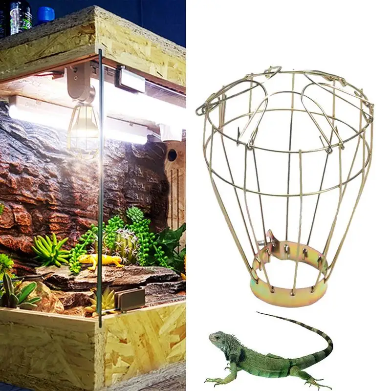 Reptile Terrarium Anti-scald Protective Lampshade Tortoise Lizard Snake Lamp Holder Pet Anti-scalding Cover Safety Light Shade