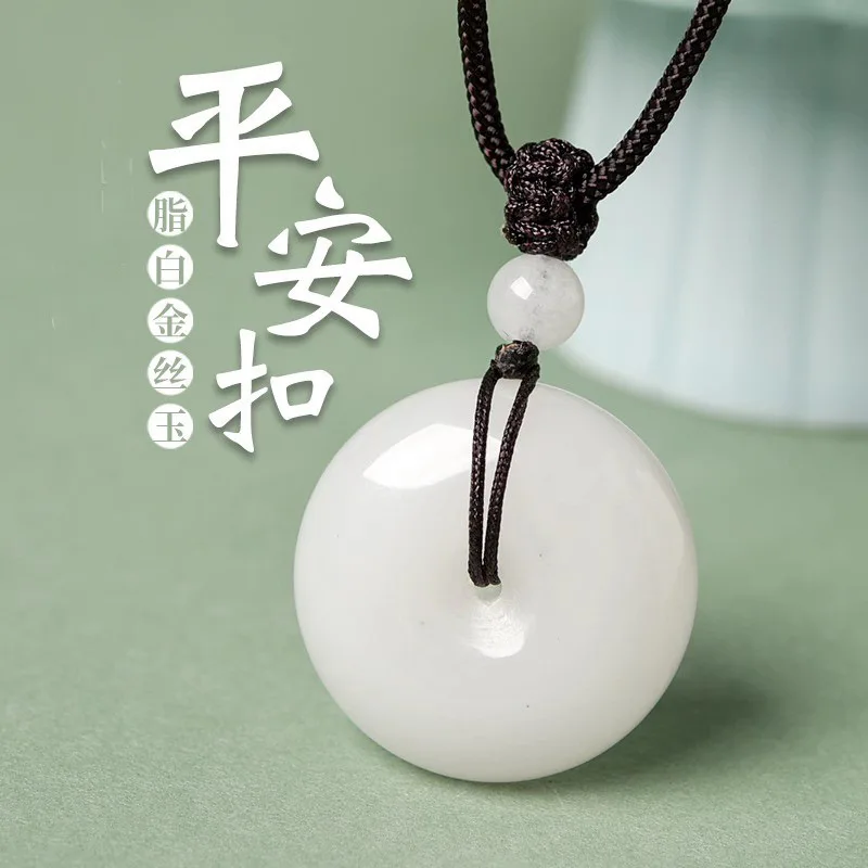 natural-gold-silk-jade-kunlun-white-jade-peace-buckle-pendant-necklace-unisex-gift