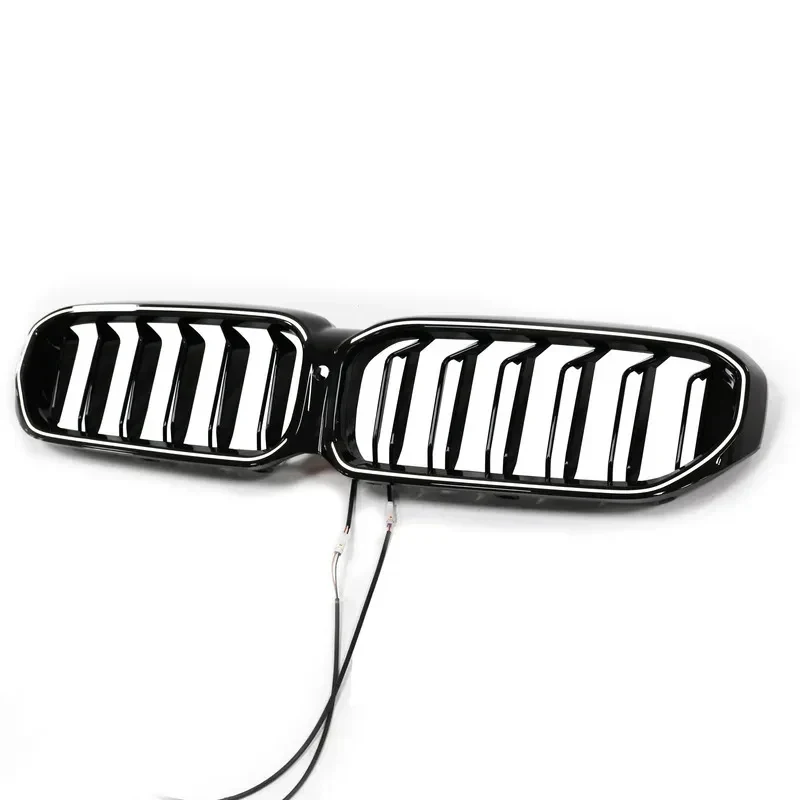 

Front Bumper Grille Plastic Double Slat Gloss Black With LED 5 Series G30 G38 2017-2020