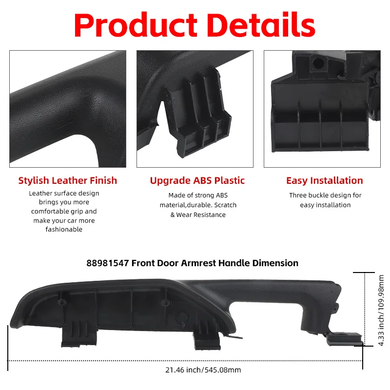 

Front Door Armrest Handle Trim Left Right 88981547 15703701 For Chevy Suburban Tahoe GMC Yukon Escalade Avalanche1999 -2005 2006