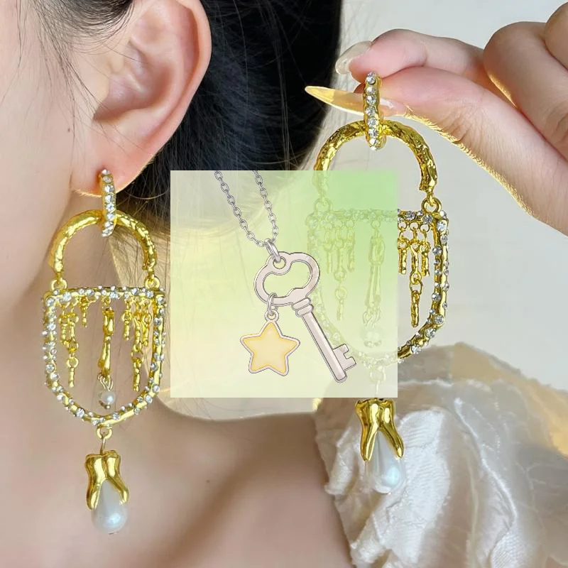 Brincos Fantásticos Vintage de Metal com Pérolas e Franjas para Mulheres, Joias da Moda, Presente, Acessórios de Brincos