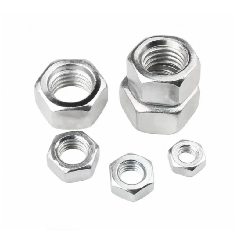 50 Pcs 304 Stainless Steel Fine And Coarse Thread American Hex Nuts Heat Resistant Corrosion Resistant High Strength Widely Used