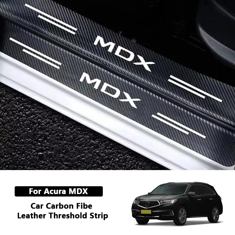 

4/5Pcs Car Door Sill Guard Plate Threshold Protector Running Entry Board Pedal Cover For Acura MDX Auto Decoration Accessories
