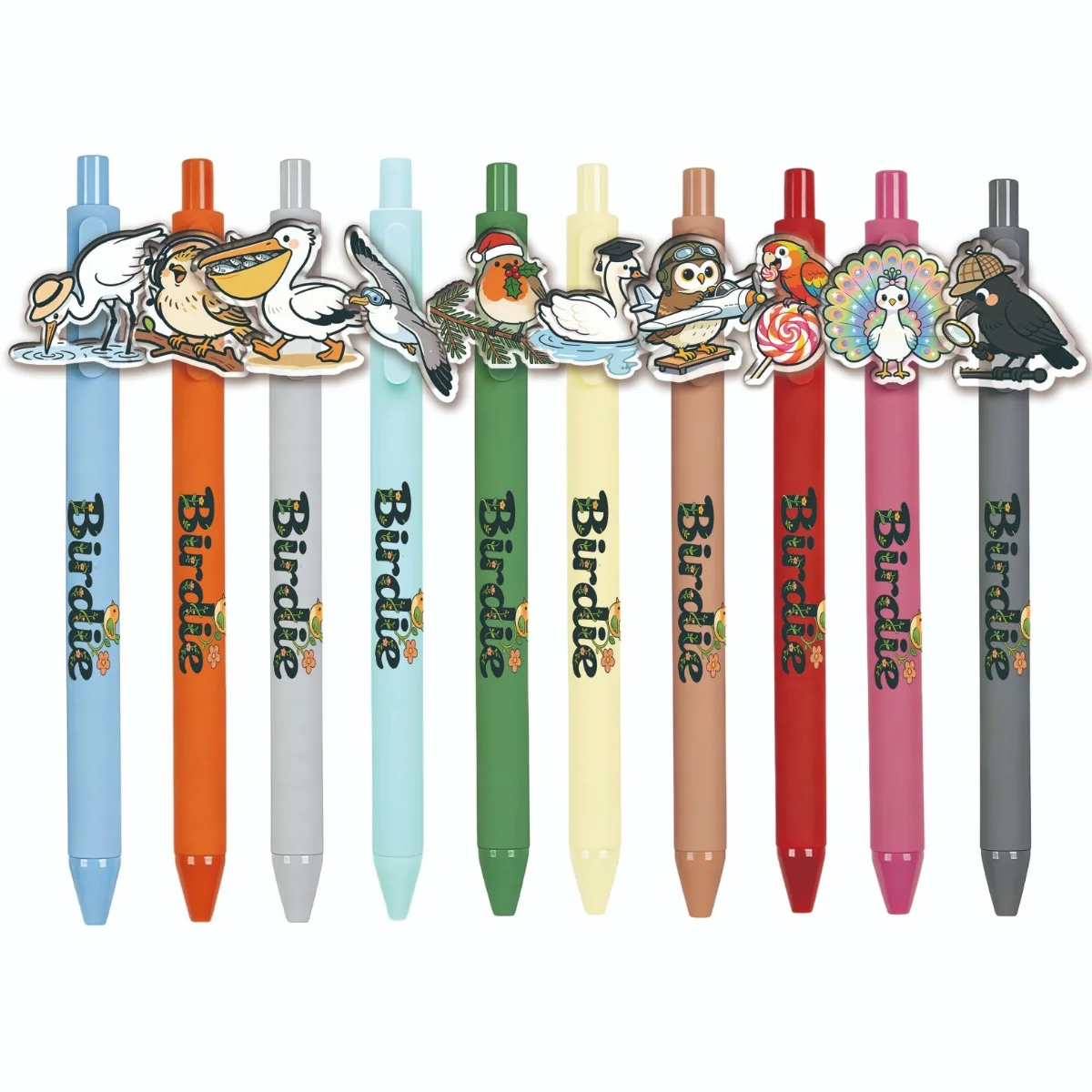 

Набор из 10/15 шариковых ручек «Птичья семья» для школьников, портативные канцелярские принадлежности для офиса