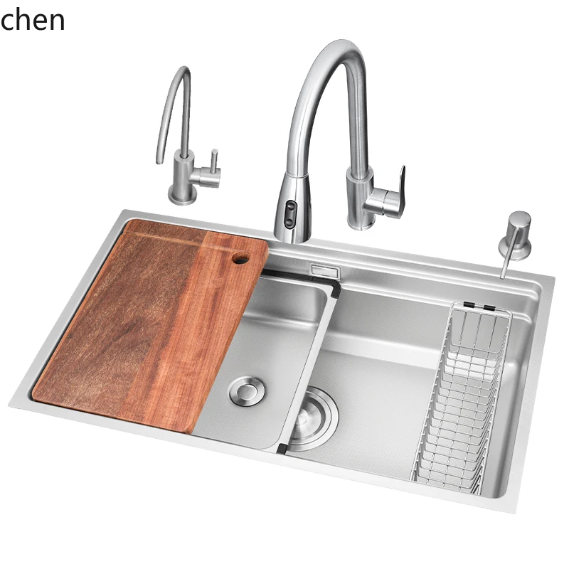 

YXY SUS304 Stainless Steel Sink Large Single Bowl Undermount Thickened Kitchen Sink Dishwashing Basin
