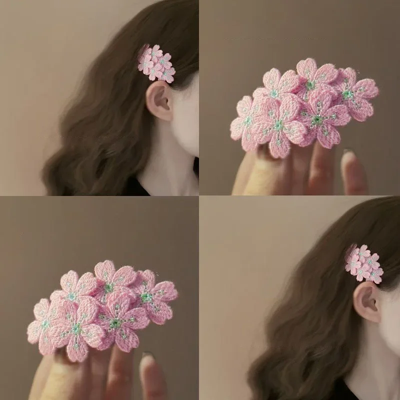 Unregelmäßiger Stoff, Blumen-Haarspange, modisch und vielseitig, Liu Hai Bian Clip, sanftes, süßes und süßes Temperament-Haar-Accessoire