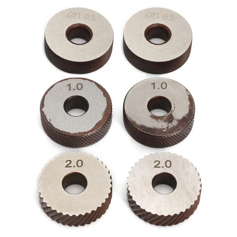 HSS Double Roue Linear Set 0,5 mm 1 mm 2 mm Roue gaufrage 7pcs