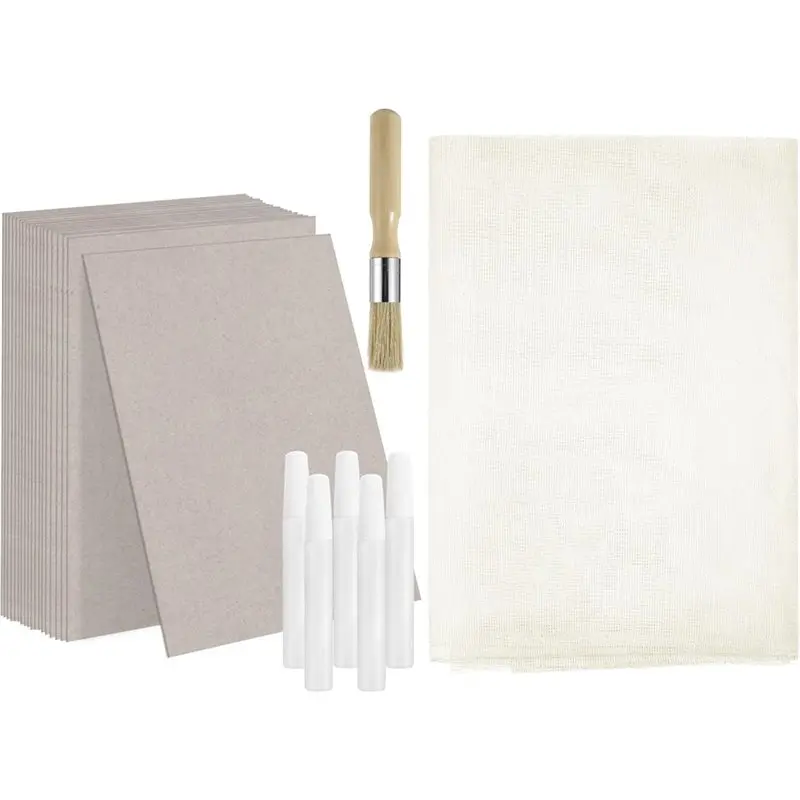 

PHFU-Glue Brushes Book Repair Cloth Material Book Binding Cloth Set For Repairing Binding Box Making