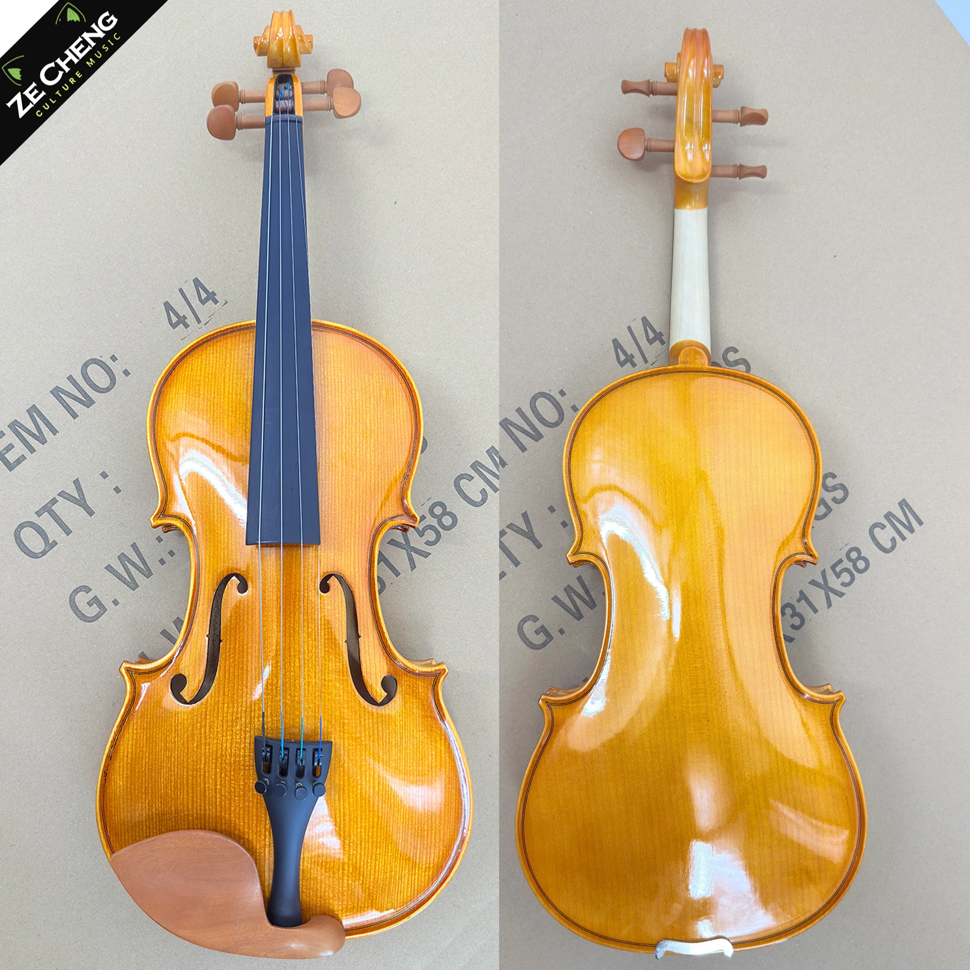 

Beginner Handmade violin 4/4 violin High quality student violin with bright light