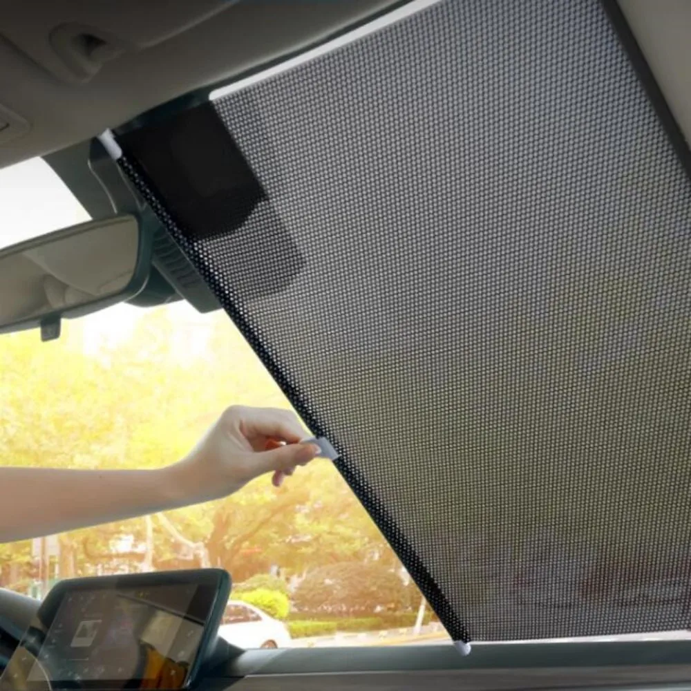 ستارة مظلة السيارة للنافذة الجانبية ، الزجاج الأمامي ، كتلة الشمس ، الغطاء الأسود ، كأس الشفط ، ملحقات السيارات العالمية ، الأمامي والخلفي #4