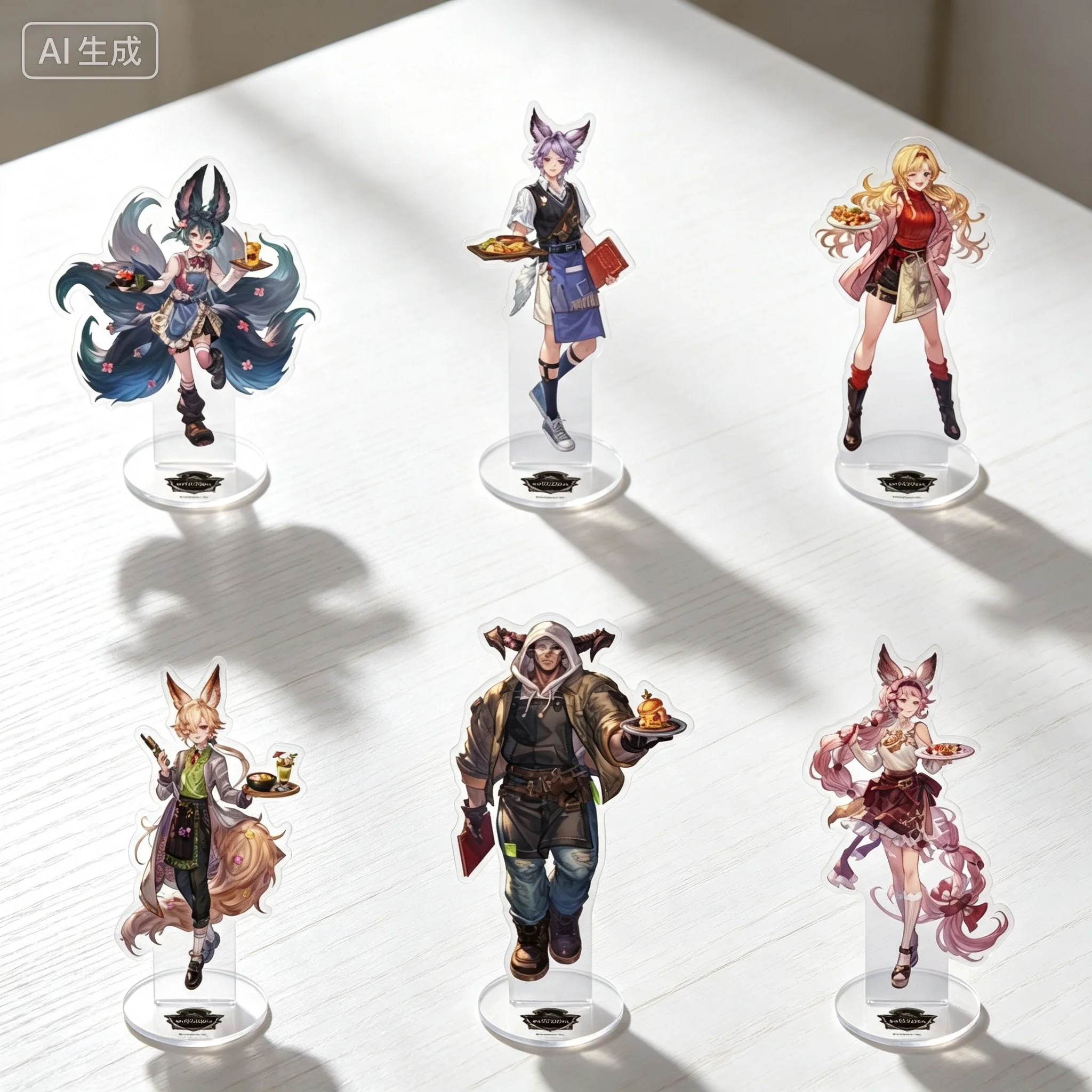 Игра Granblue Fantasy Quatre: акриловая подставка в стиле униформы официанта, модель, брелоки, настольное украшение, подарки для фанатов.