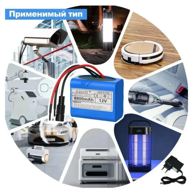 6800mAh 12V lithium battery pack BMS intelligent protection, long-term power supply for RV camping/monitoring security