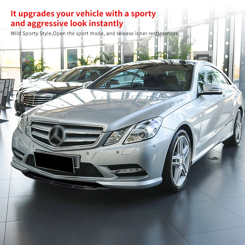 

Car Exterior Accessory For Mercedes Benz E-Class W212 260 300 350 09-2015 Front Bumper Splitter Lip Body Kit Spoiler Chin Plate