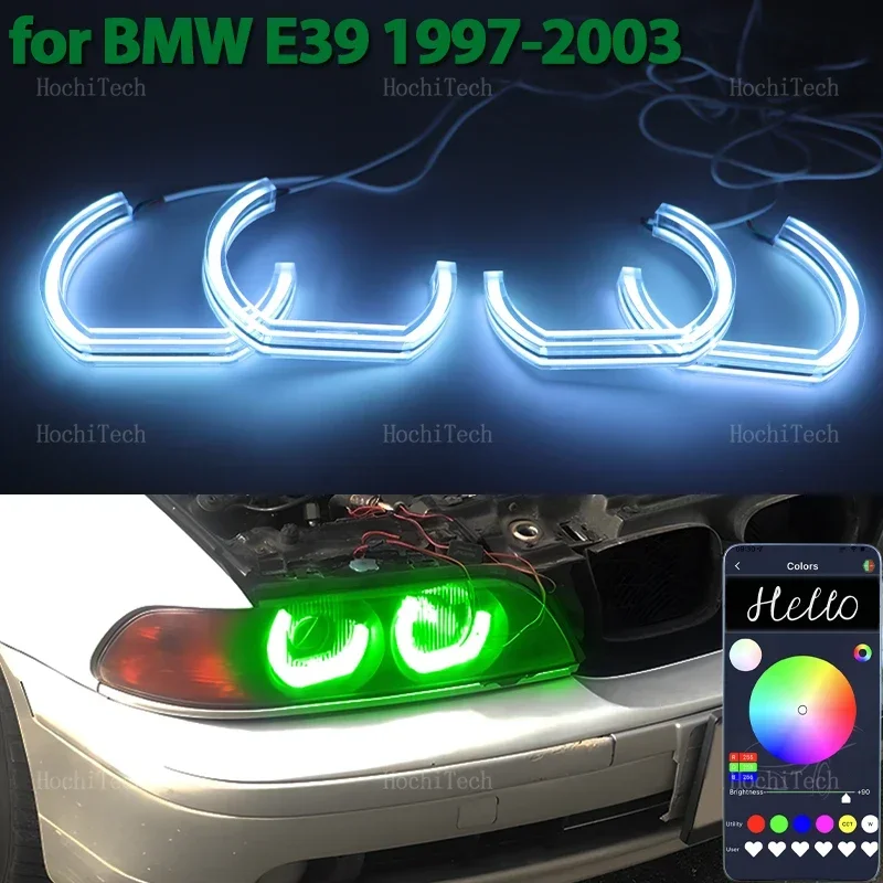

RGB многоцветная светодиодная лампа в стиле DTM M с кристаллами «ангельские глазки» для BMW 5 SERIES E39 525i 528i 530i 540i 1997-2003