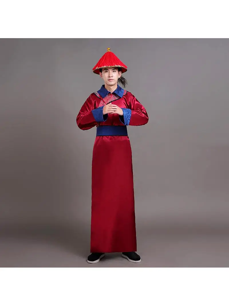 

New Qing Dynasty Court Eunuch Performance Costume Traditional Chinese Stage Performance Clothing Ladies Fashionable Ethnic Wear