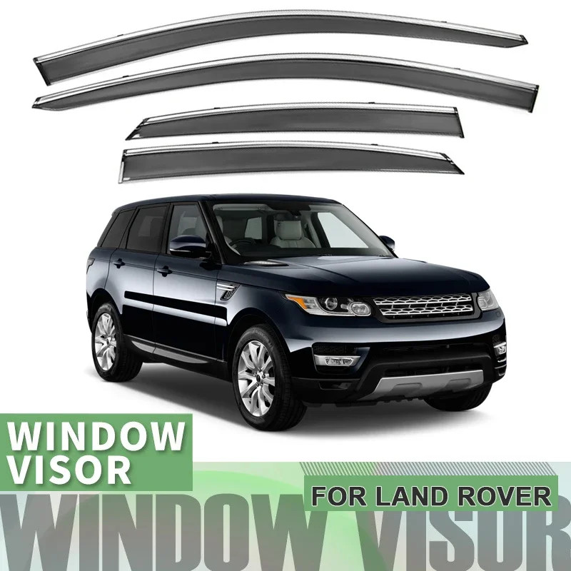 4pcs Car Window Visor Waterproof For Land Rover Defender Discovery Sport Freelander 2 Range Rover Evoque Sport Velar 2009-2025