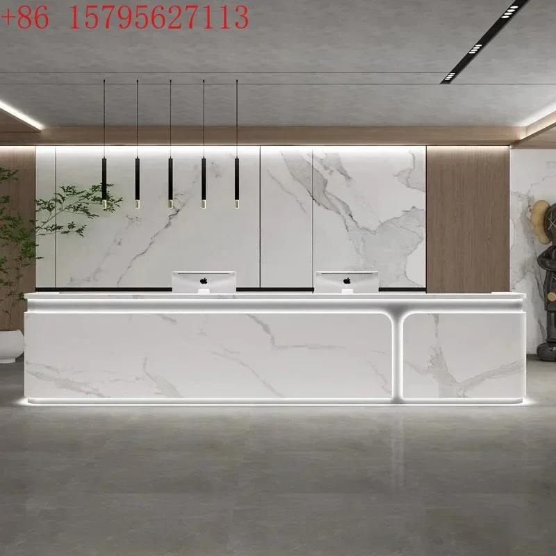 02 Simple company, reception desk high-end hotel checkout page gym training institution counter table