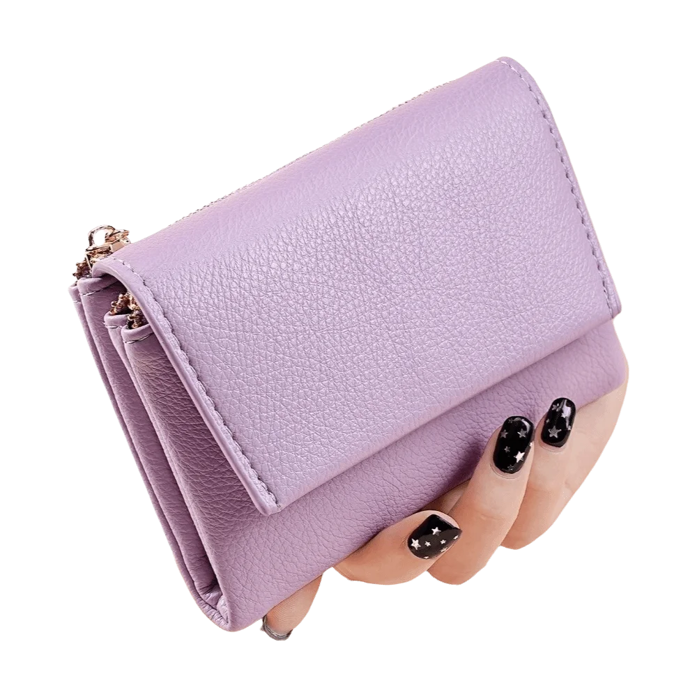 Personalized PU Card Holder Litchi Grain compact Coin Purse creative Ultra-Thin Women Wallet Ladies