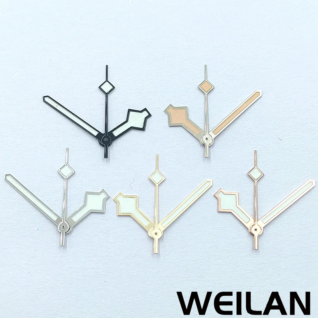 Silber Gold Roségold Schwarz Uhrzeiger Grün leuchtend Fit NH35 NH36 7S26 7S36 4R35 4R36 Uhrwerk