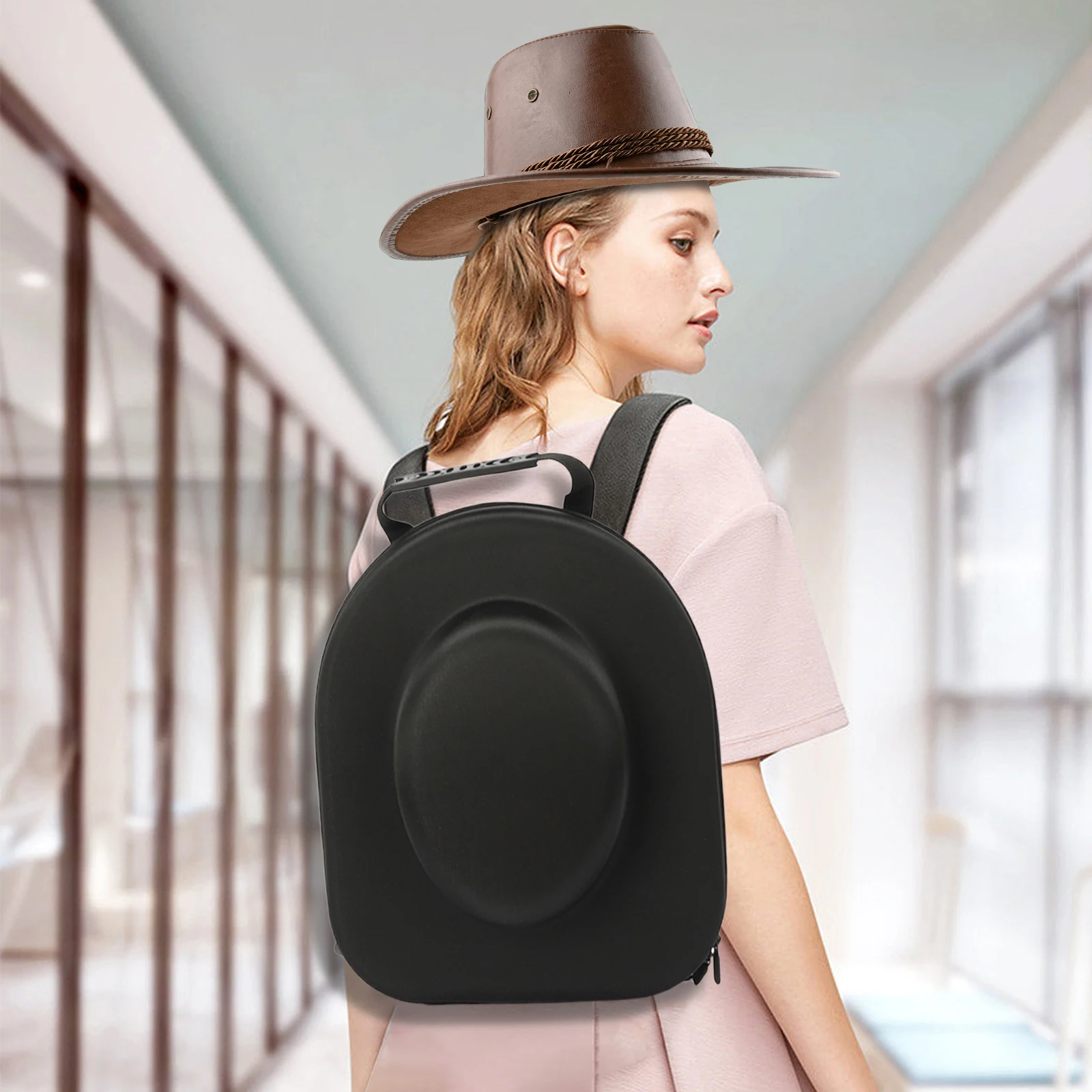 

4.96*13.19*5.91 Inches Cowboy Hat Storage Bag, 7-10 Hats Large Capacity with Custom Insert for Storing Cowboy Hats, Felt Hats