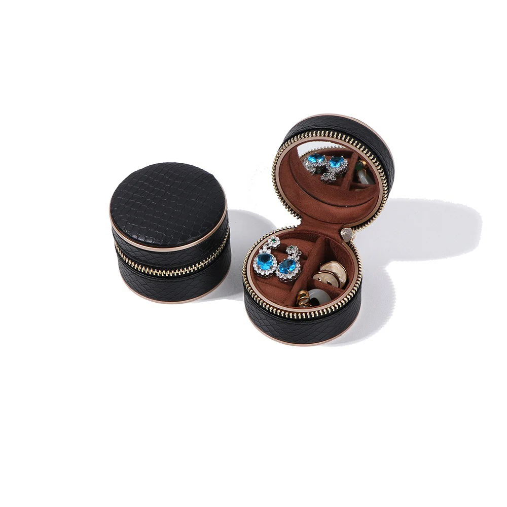 

Органайзер для ювелирных изделий на молнии, кожаная сумка для хранения ювелирных изделий, мини-контейнер для ювелирных изделий, портативный для ежедневного хранения, сумка для путешествий