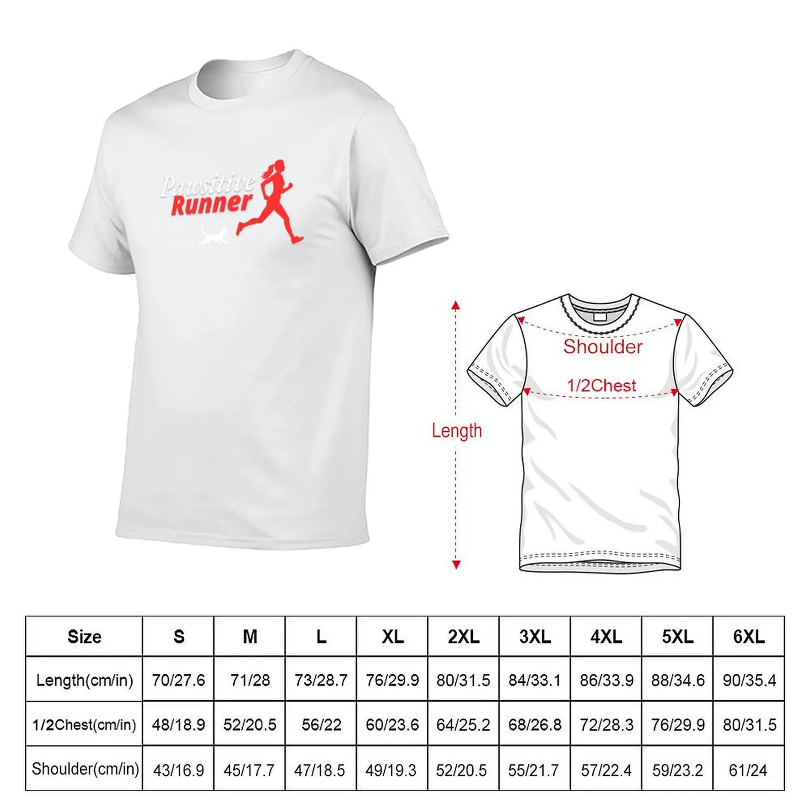 Customer personalized order Pawsitive Runner T-Shirt Fashion Pattern Printed Tee Shirt