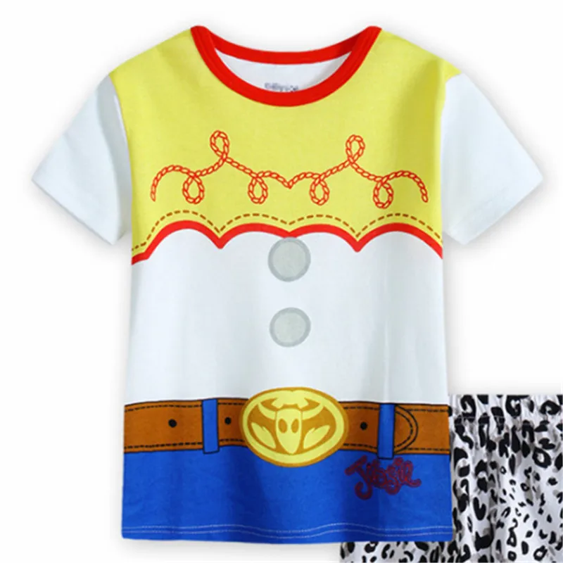 Children\'s Short Sleeve Toy Story Hoodie Casual Costume Boys Cosplay Halloween Costume Home Leisurewear Summer Outing Shorts Set