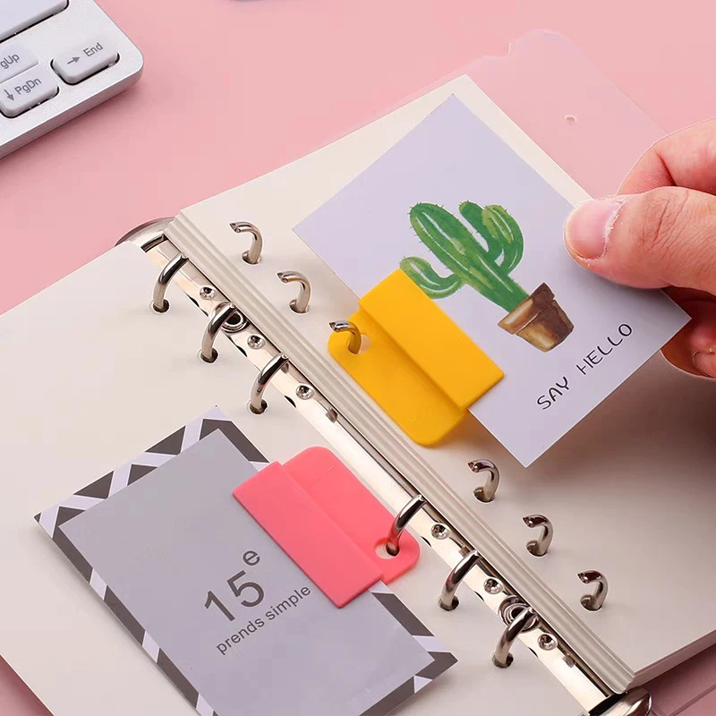 6pcs Writable Paper Clips Kawaii File Documents Paper Journal Planner Index Page Tickets Clamps Cute Notebook Bookmarks Office