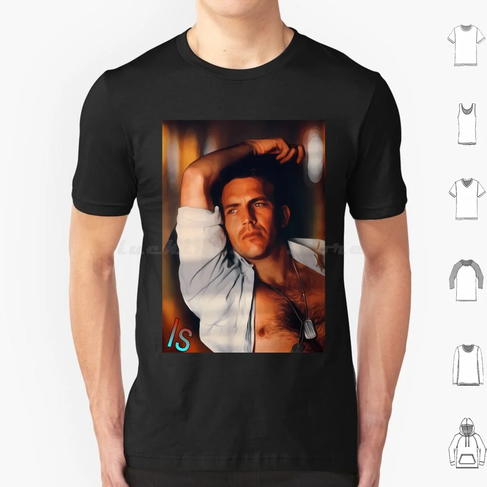 Kevin Costner T Shirt Big Size 100% Cotton Celebrity Celebrities Movie Film Hollywood Star Realism Photorealism Kevin Costner