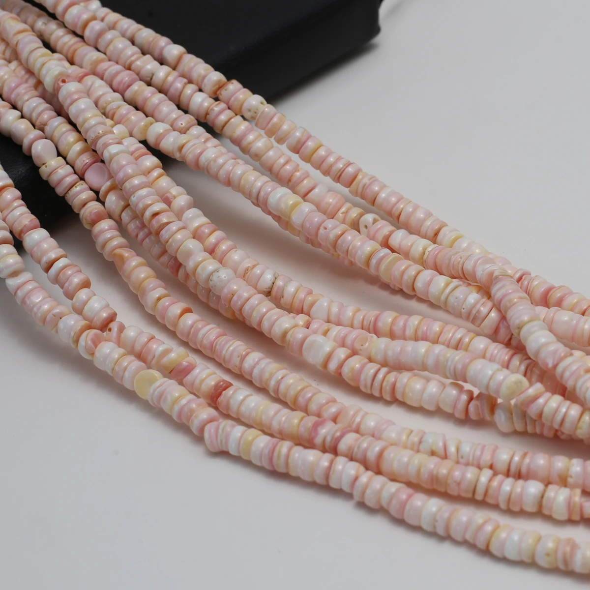 

4x6mm Pink Bohemian-Style Natural Freshwater Shell Strand Spacer Beads for Jewelry Making DIY Necklace Bracelet Accessories 38cm
