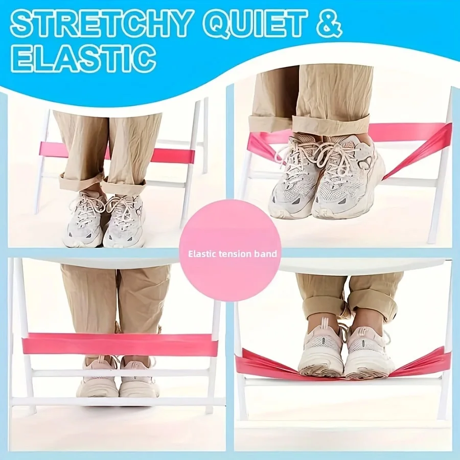 1 st elastische spanband voor prikkelbare voeten, stressverlichtingsband voor klaslokaalstoelpoten, geschikt voor studentenklaslokalen-kantoor