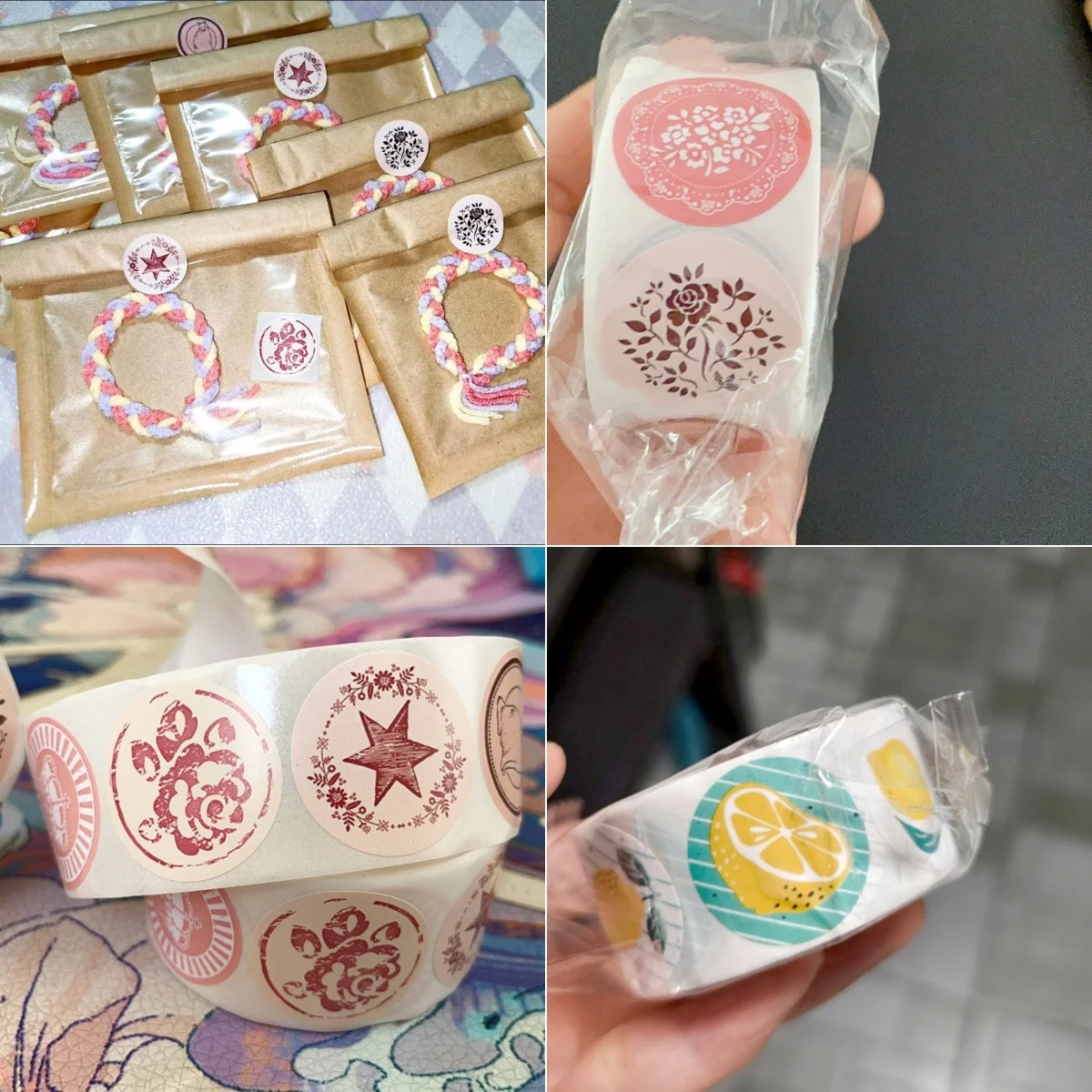 500pcs Vintage Flower Sealing Stickers Gifts Boxes Desserts Envelope Package Seals Party Decoration Sticker 8 Patterns Decals