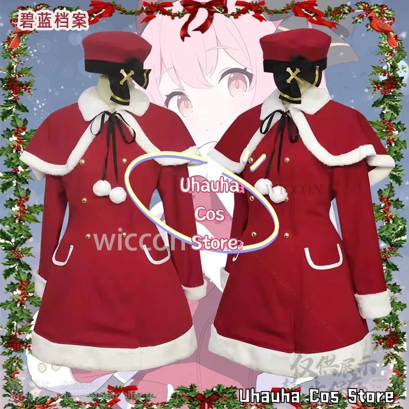 Anime Game Blue Archive Cosplay Sumi Serina Costume Christmas Nurse Red Dress Lolita Pink Wigs For Girls Woman Party Customized