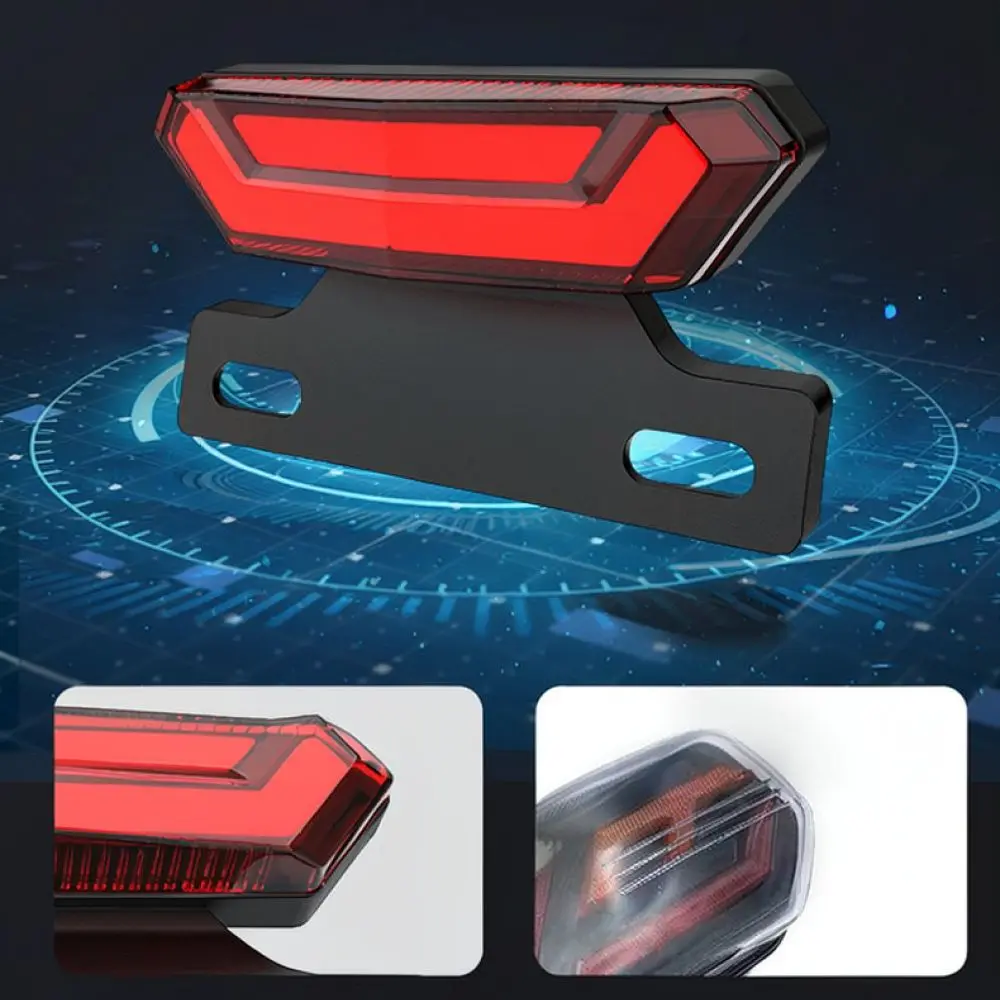 Bicycle Intelligent Tail Light Automatic Brake Sensing Warning Lamp Led Safety Equipment For Night Cycling Commute