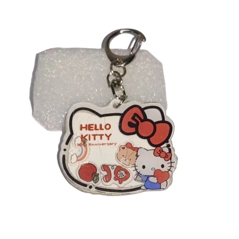 Hello Kitty Shaker Keychain! Cute Acrylic Bag Charm with Glitter. Kawaii Gift for Friends. Trendy Accessory for Keys, Backpacks