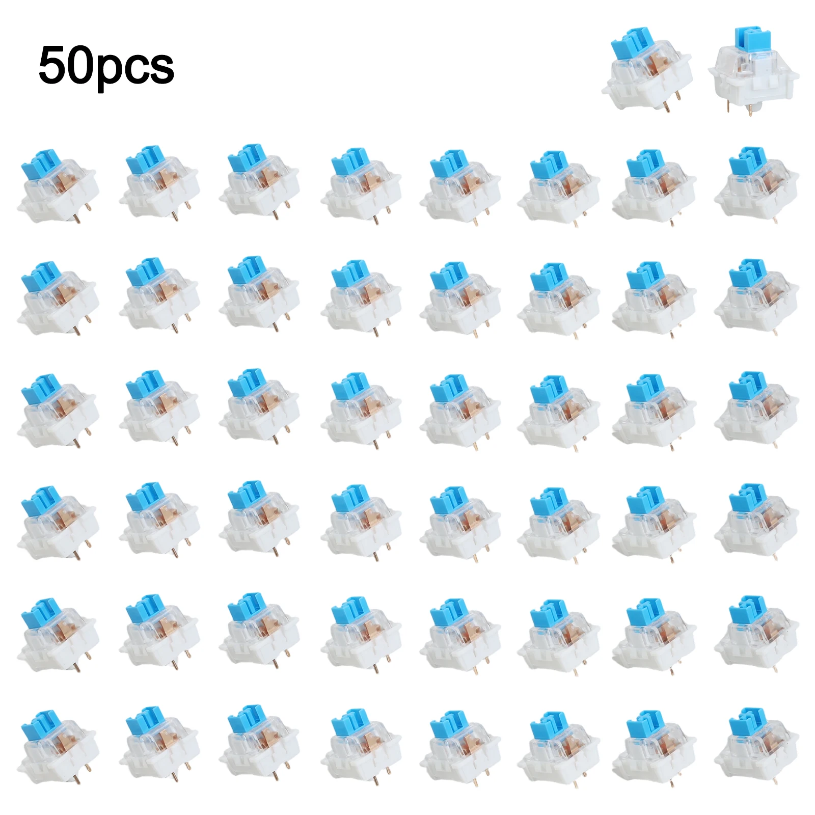 

50PCS 3-pin Tactile Switches Keyboard Switches For CRISP Rebound Keyboard Switch Clicker Key Replacement 3 Pin Tactile Switch