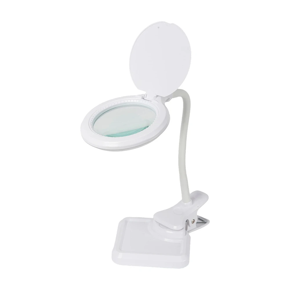 Modern Design Working Led Lamp Desktop Magnifier Daylight Magnifying Esthetician Glass Beauty Salon Desk Lamp With Clamp