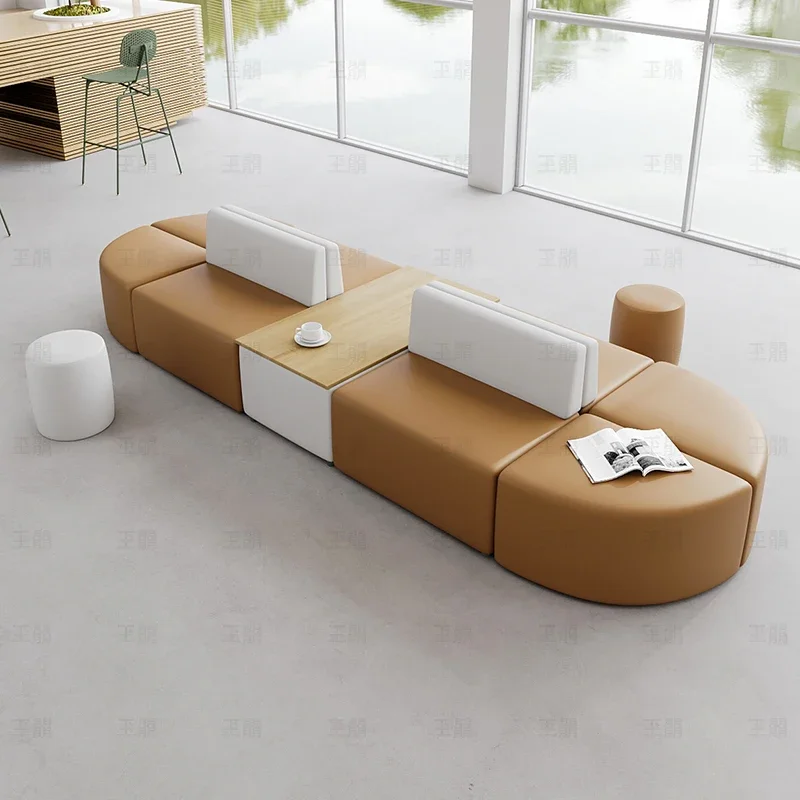 Reception waiting hall Shopping mall rest area Simple sofa Creative leisure library Sales office Reception kindergarten
