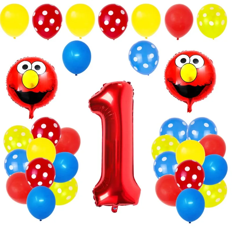 Pacchetto di palloncini a tema Sesame Street decorazione per feste di compleanno