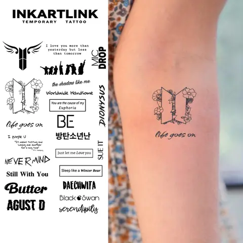 INS style small pattern Temporary Tattoo,Lasts To 15 Days New Technology Magic Waterproof Semi Permanent Sticker.