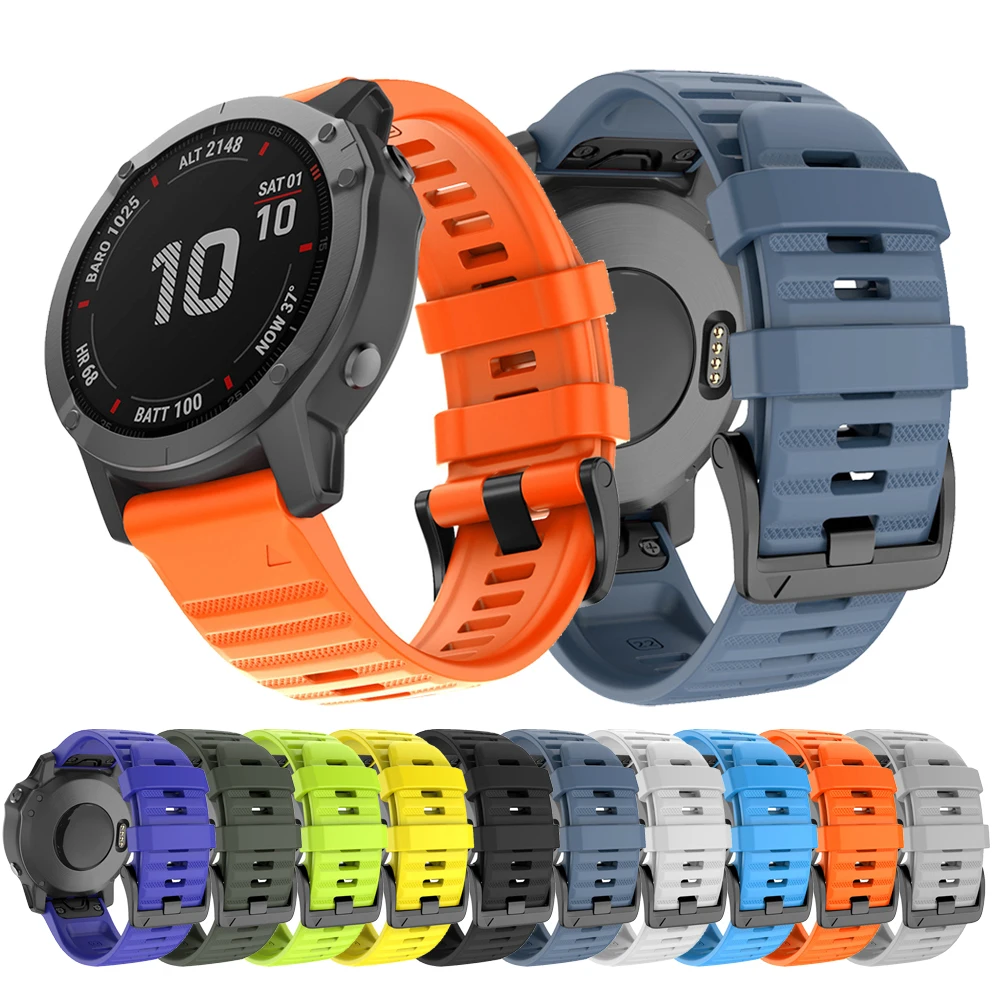 QuickFit Silicone Band For Garmin Enduro 3/Fenix E 8 47mm 51mm 7 7X 6X Pro Strap Epix Pro Gen 2/Fenix 6 5 5X 22mm 26mm Bracelet