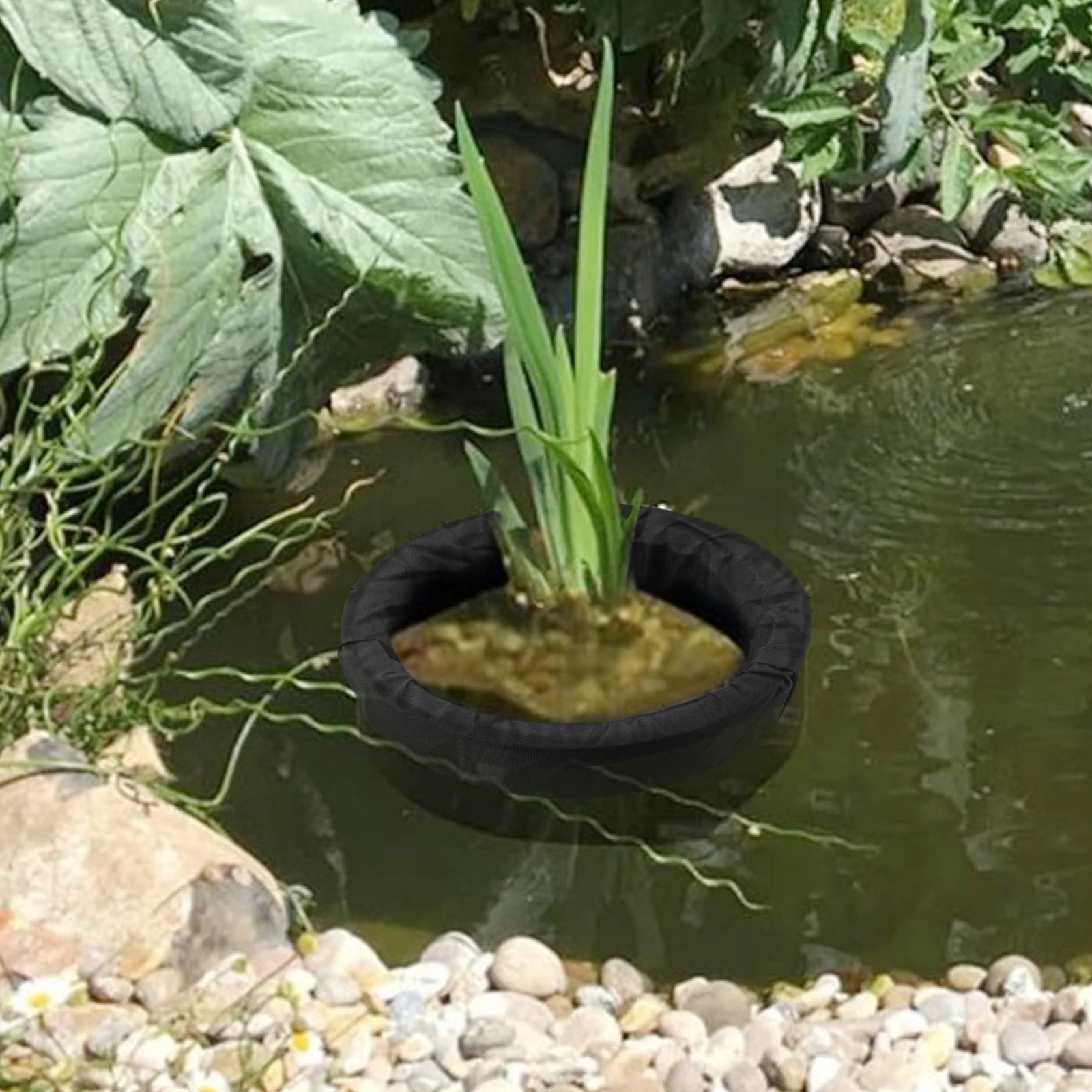 

Eco Friendly Pond Accessory Woven Fabric Planters Floating Pond Planters Moisture Retaining Fabric Black Non-woven Fabric