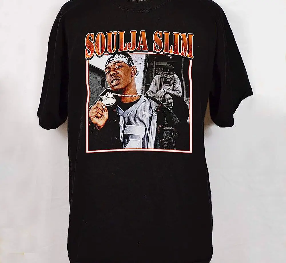 Vtg Soulja Slim For Fans Heavy Cotton Black S 5Xl T Shirt Mm671