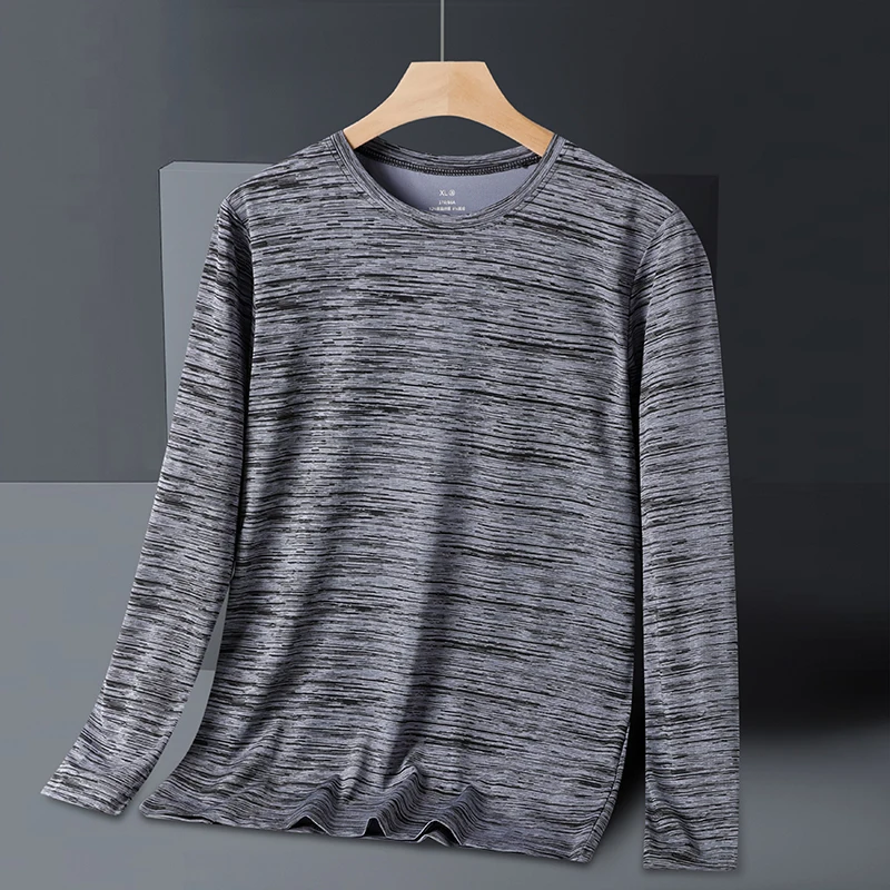 Men T Shirts Solid Color Crew Neck Sweatshirt Men Women Loose Plus Size Casual Sports Tops Couple Long Sleeve Tees 6XL 7XL 8XL
