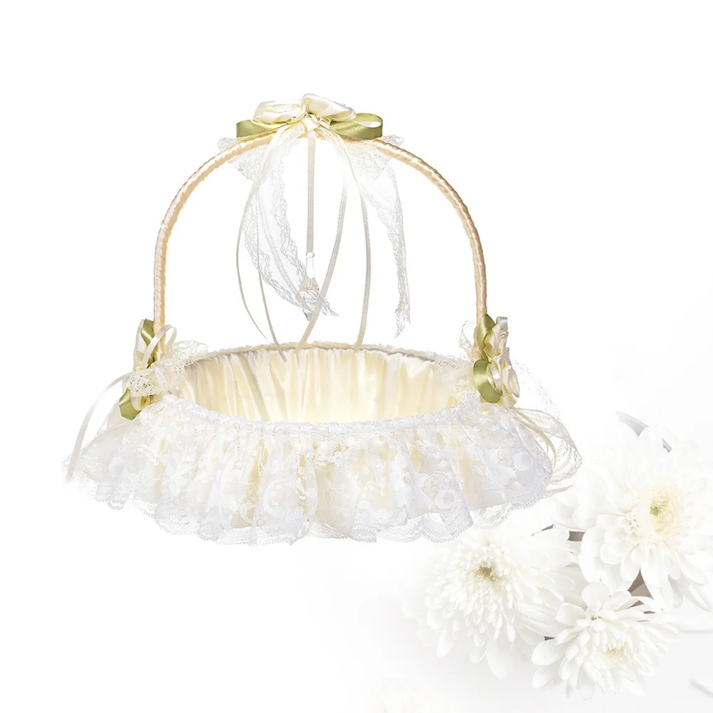 

Wedding Baskets Beautiful Flower Bride 22X Gift Western Flowers Bamboo Banquet Romantic Occasions Keepsake Storage