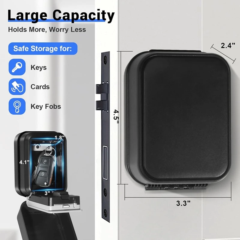Smart Key Lock Box with Code - Bluetooth & PIN Unlock, APP Controlled Digital Lockbox for Keys, Landlords, Families Retail