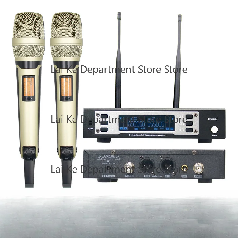 EW135G4 SKM9000 2-channel system setup with dual-channel microphones, UHF professional stage wireless microphones