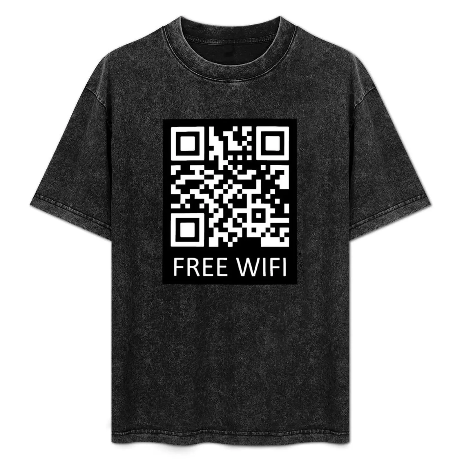 

Rickroll QR Code Black T-Shirt customs aesthetic clothes mens tall t shirts